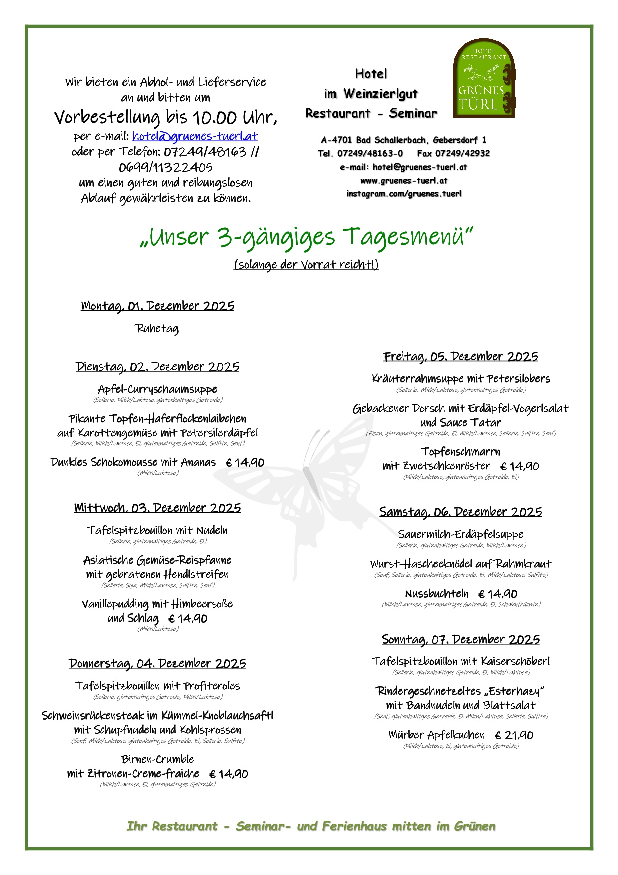 Hotel & Restaurant Grünes Türl - Familie Ameshofer in Bad Schallerbach