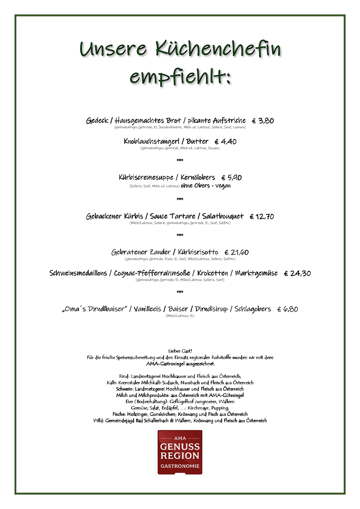 Hotel & Restaurant Grünes Türl - Familie Ameshofer in Bad Schallerbach