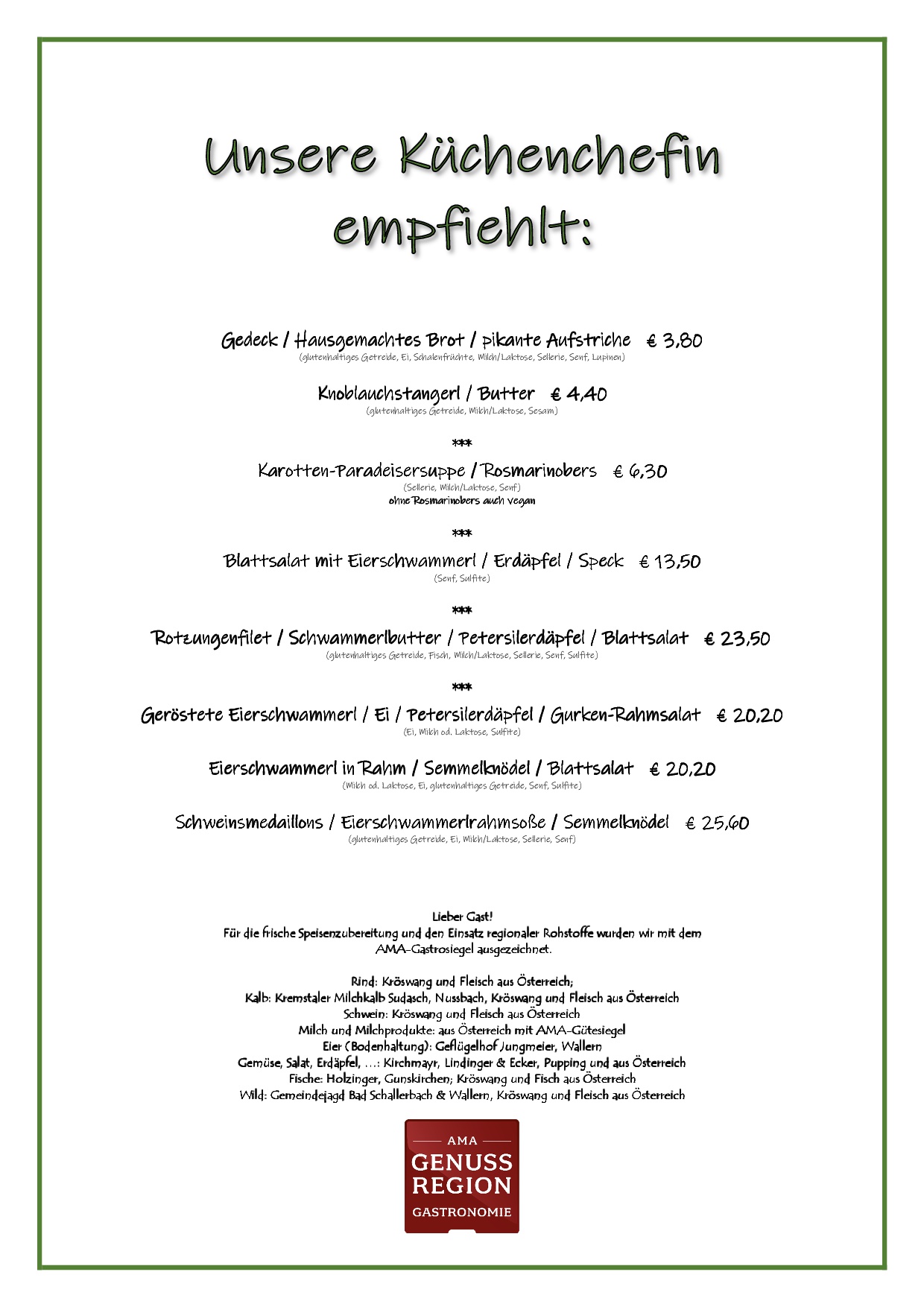 Hotel & Restaurant Grünes Türl - Familie Ameshofer in Bad Schallerbach