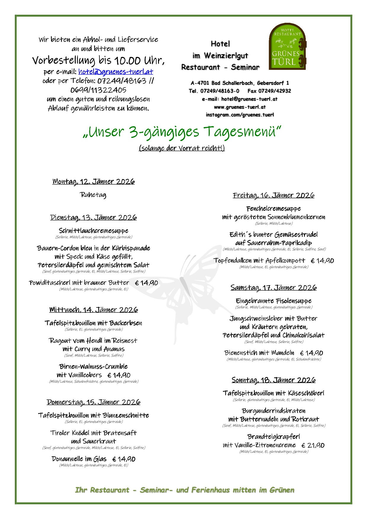 Hotel & Restaurant Grünes Türl - Familie Ameshofer in Bad Schallerbach