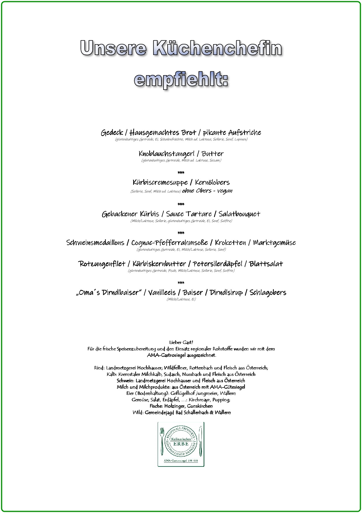Hotel & Restaurant Grünes Türl - Familie Ameshofer in Bad Schallerbach